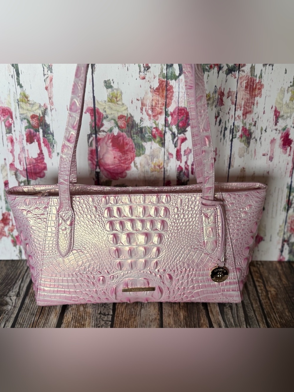 NWT BRAHMIN LEATHER Tonya Rosewater Melbourne Price firm